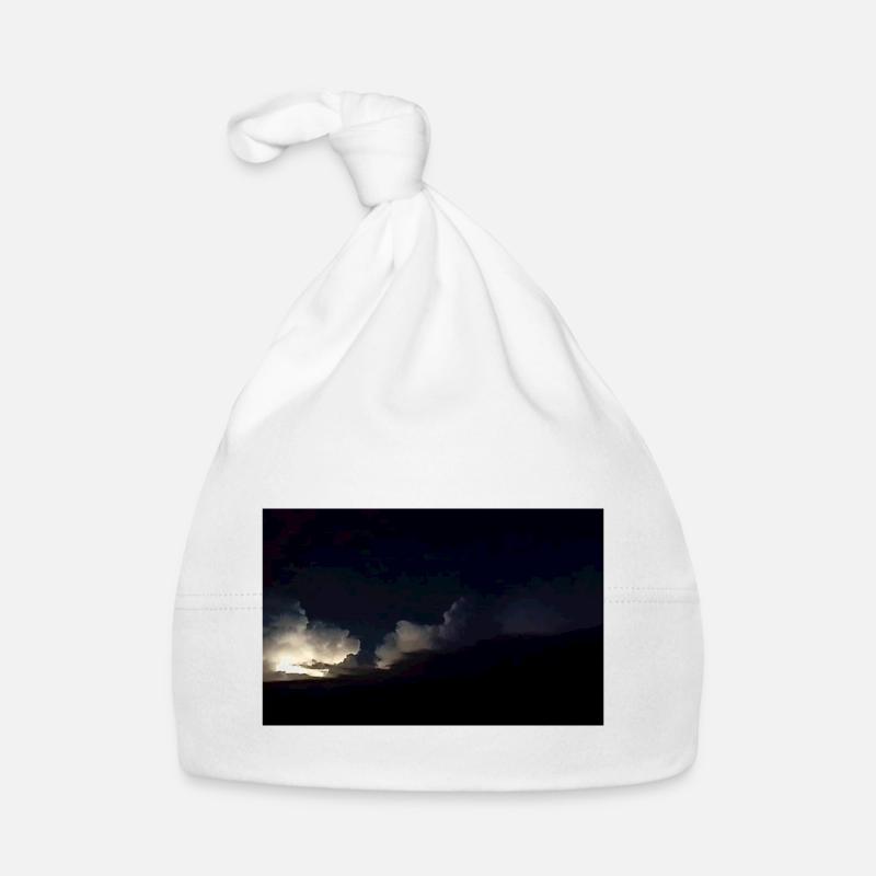 Thunderstorms at night Organic Baby Cap