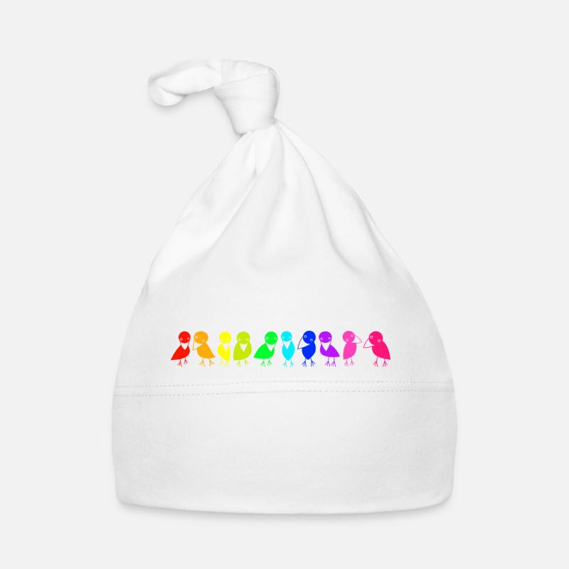 rangée colorée de corbeaux d’oiseaux Bonnet bio Bébé