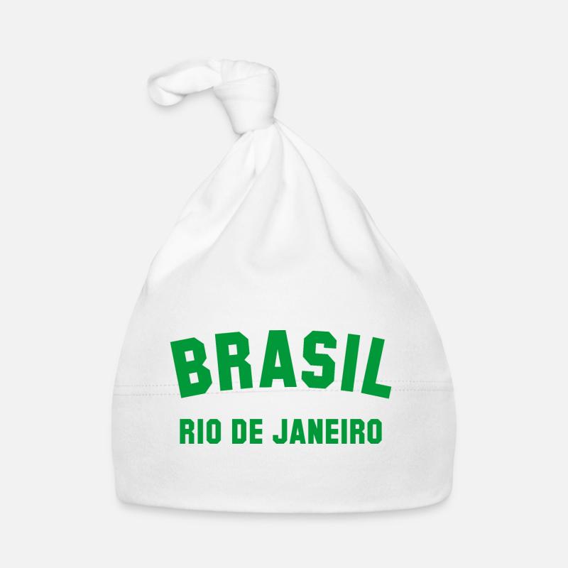 RIO DE JANEIRO, BRÉSIL - Bonnet bio Bébé - blanc