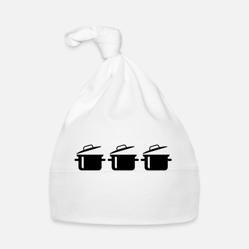 Kochtöpfe - Baby Bio-Mütze - Weiß