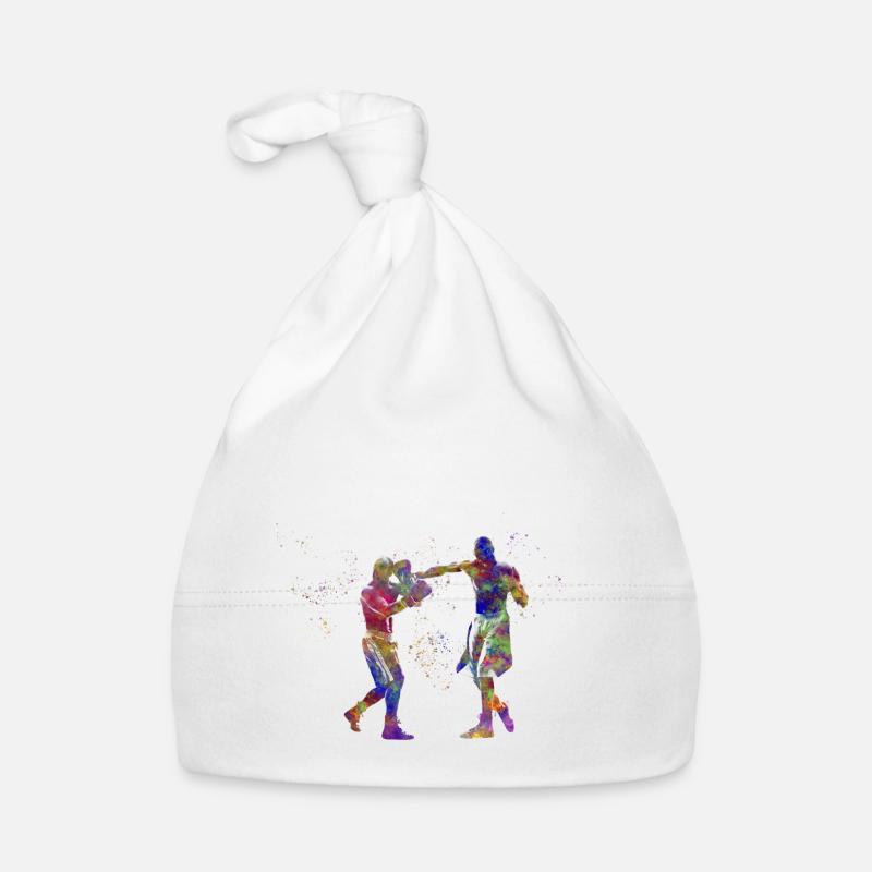 Boxer aquarelle Bonnet bio Bébé