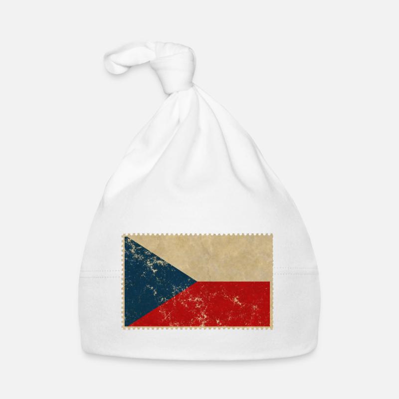 Retro Czech Republic Organic Baby Cap