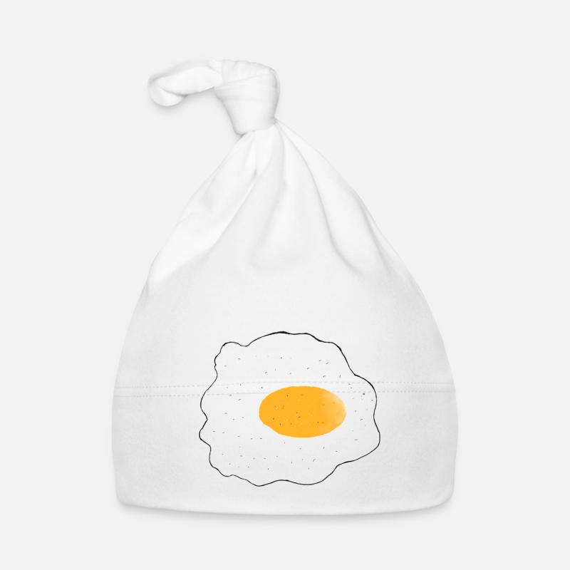 Fried egg - Organic Baby Cap - white
