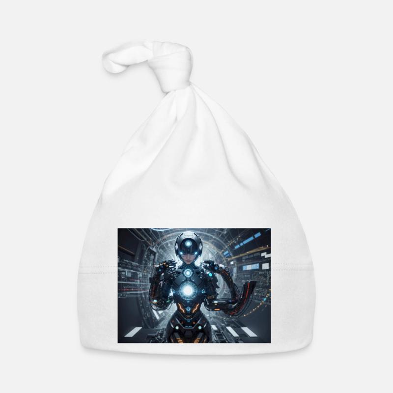 Synthèse de l’avenir de la technologie - Bonnet bio Bébé - blanc