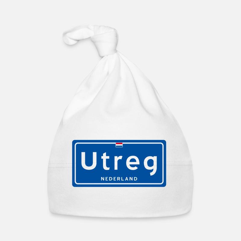 Utreg (Utrecht) place name sign Organic Baby Cap