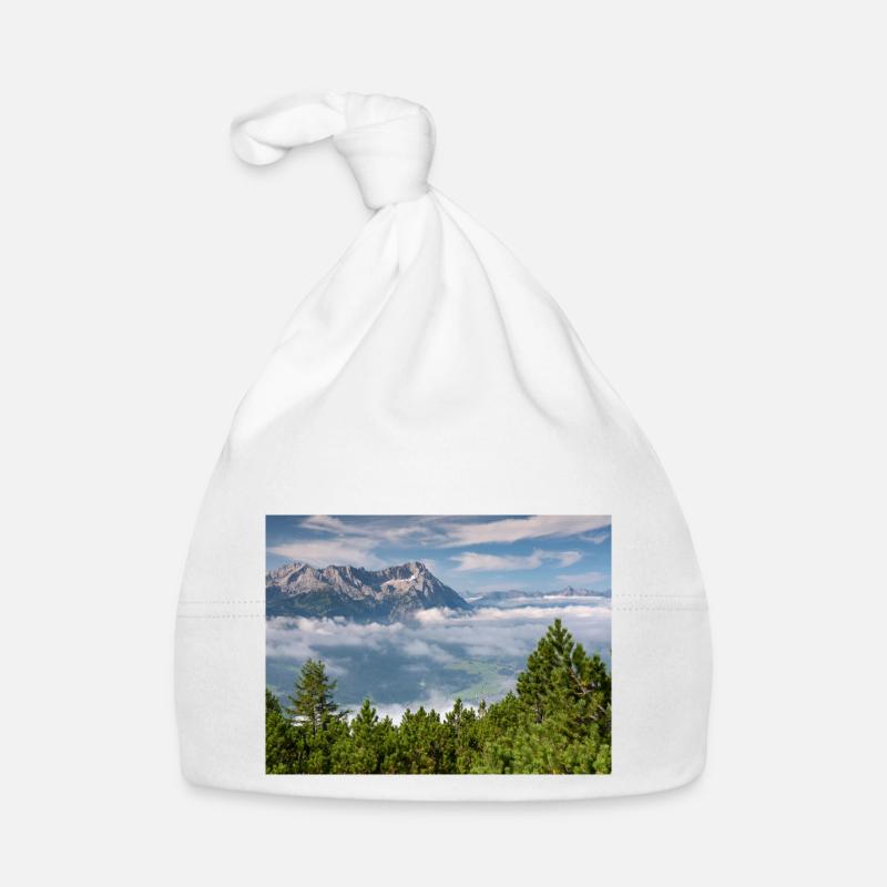 Vue de l’Alpspitze et de la Zugspitze Bonnet bio Bébé