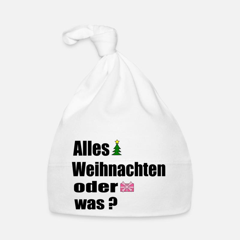 Alles Weihnachten oder was Baby Bio-Mütze