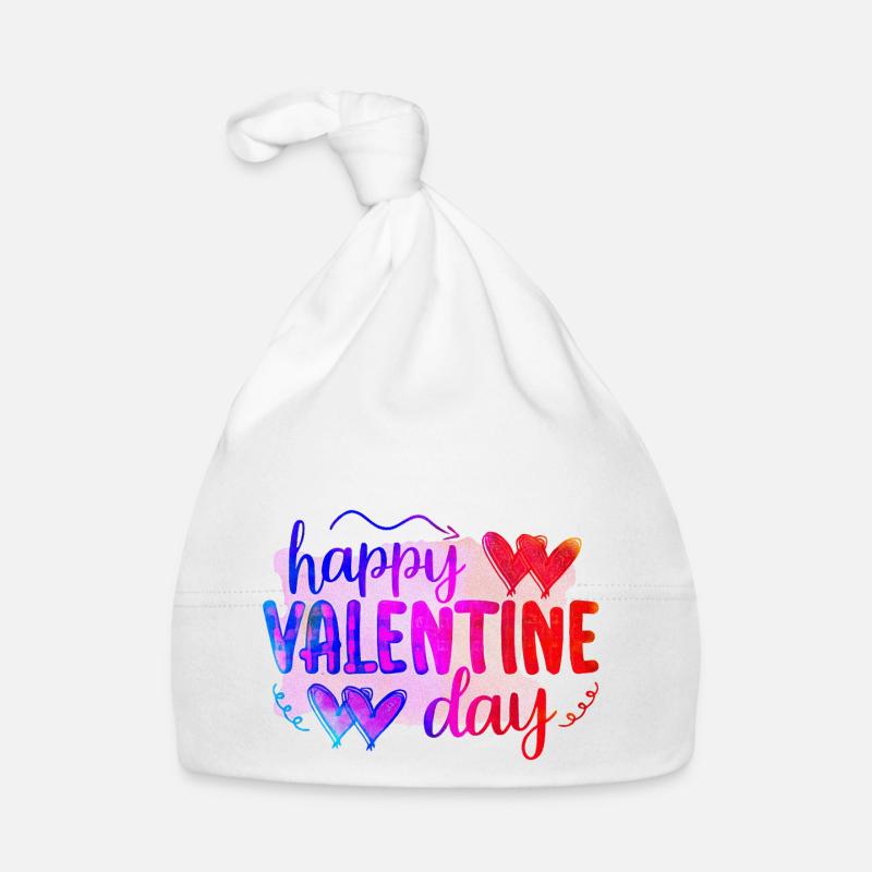 Aimez-moi la Saint-Valentin Joyeux Valentin Saint-Valentin Bonnet bio Bébé