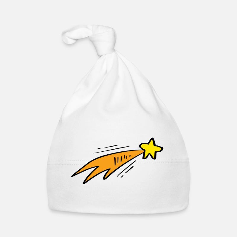 Star Trail Neon Rocket Organic Baby Cap