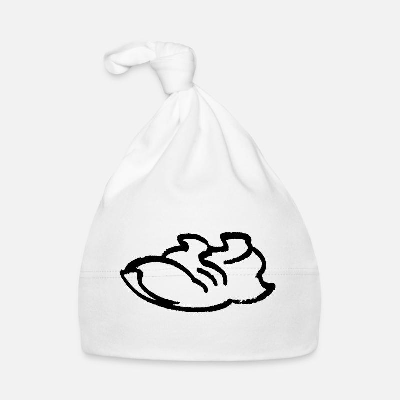 Contour de la chaussure de course - Bonnet bio Bébé - blanc