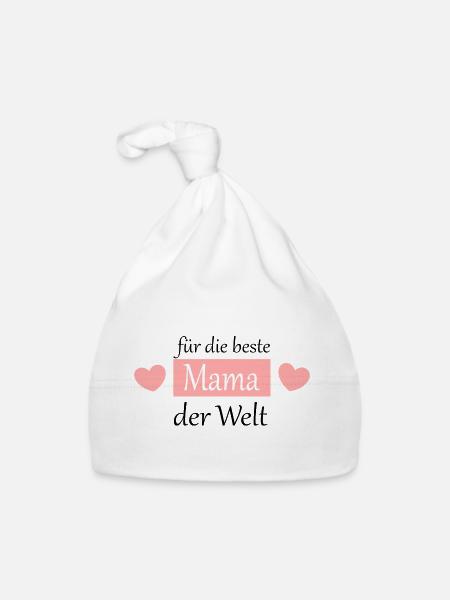 Cadeau pour la fête des mères : Idée de cadeau pour la fête des mères - Bonnet bio Bébé - blanc - Devant