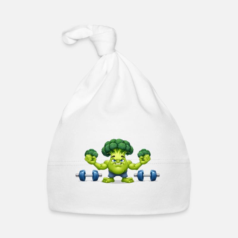 Halophiles de brocoli - Bonnet bio Bébé - blanc
