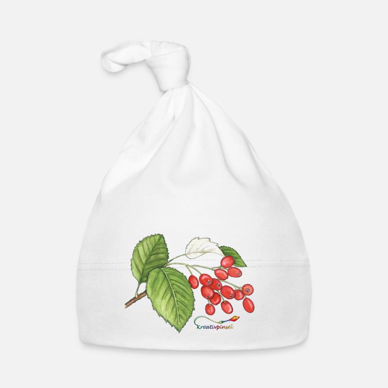 Mûre (Sorbus aria) - Bonnet bio Bébé - blanc