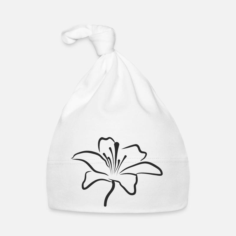 Bloomyvitae - Blüte - schwarz Baby Bio-Mütze
