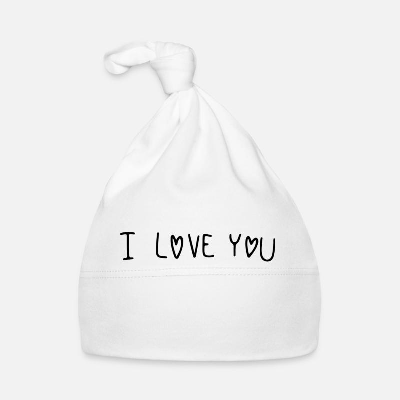 I Love You Scripture - Organic Baby Cap - white