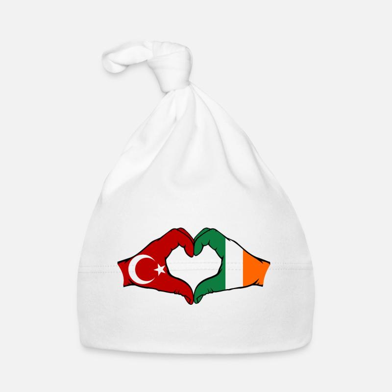Turkey Ireland Hands Heart Shape Organic Baby Cap