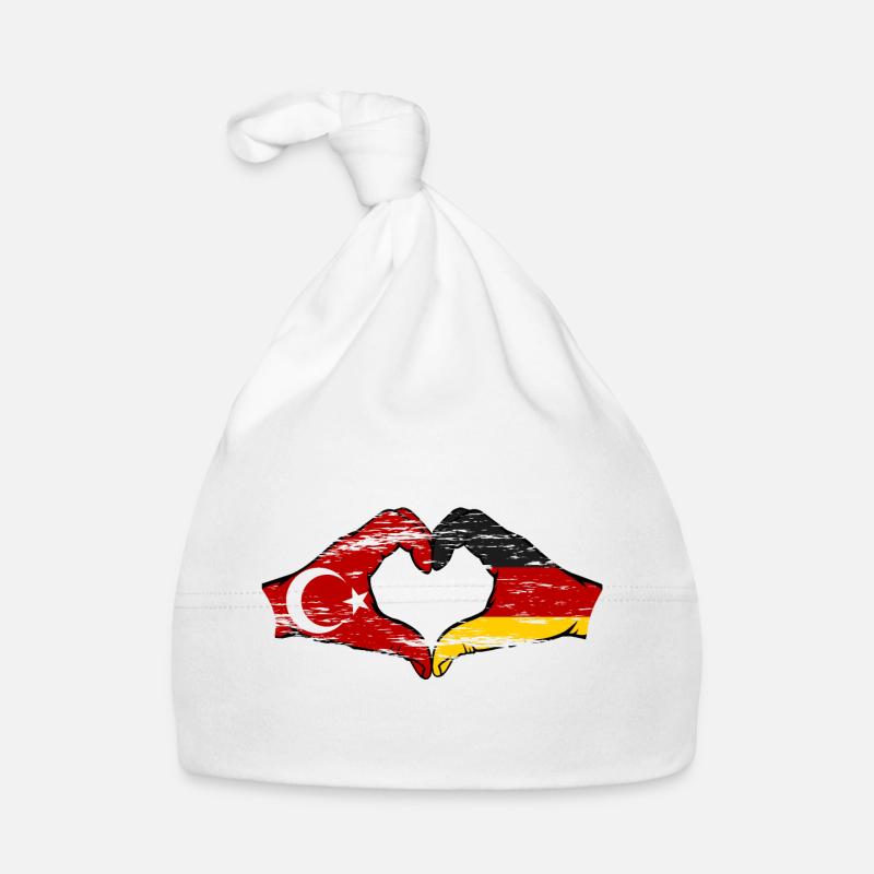 Turkey Germany Hands Heart Shape Used Organic Baby Cap