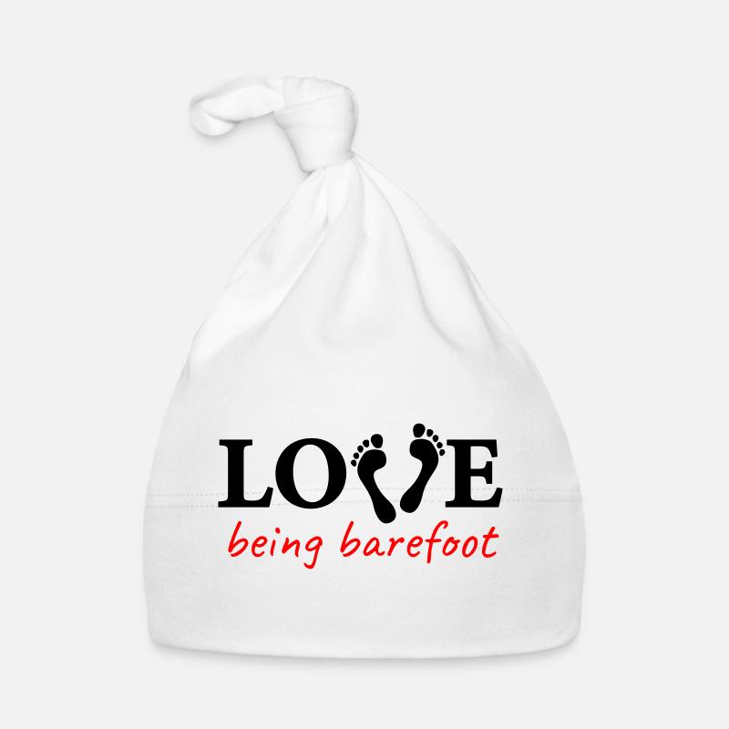 love being barefoot Version 2 - love to be barefoot Organic Baby Cap
