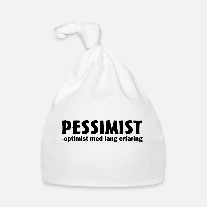 pessimist optimist with long experience Organic Baby Cap