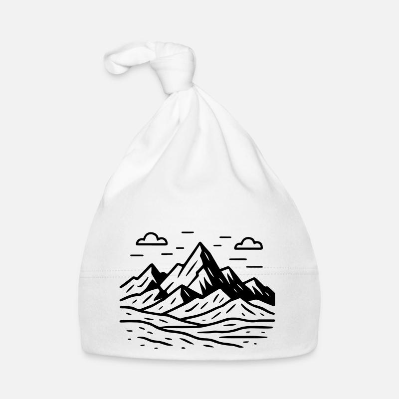 Paysage de montagne Bonnet bio Bébé