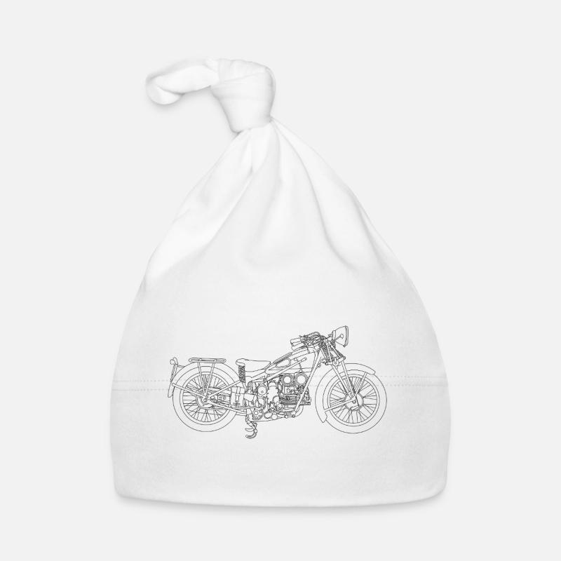Retro Motorcycle Organic Baby Cap