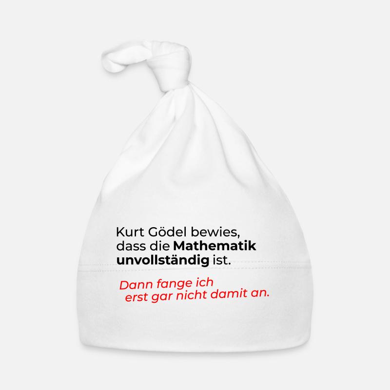 Mathematik unvollständig Baby Bio-Mütze