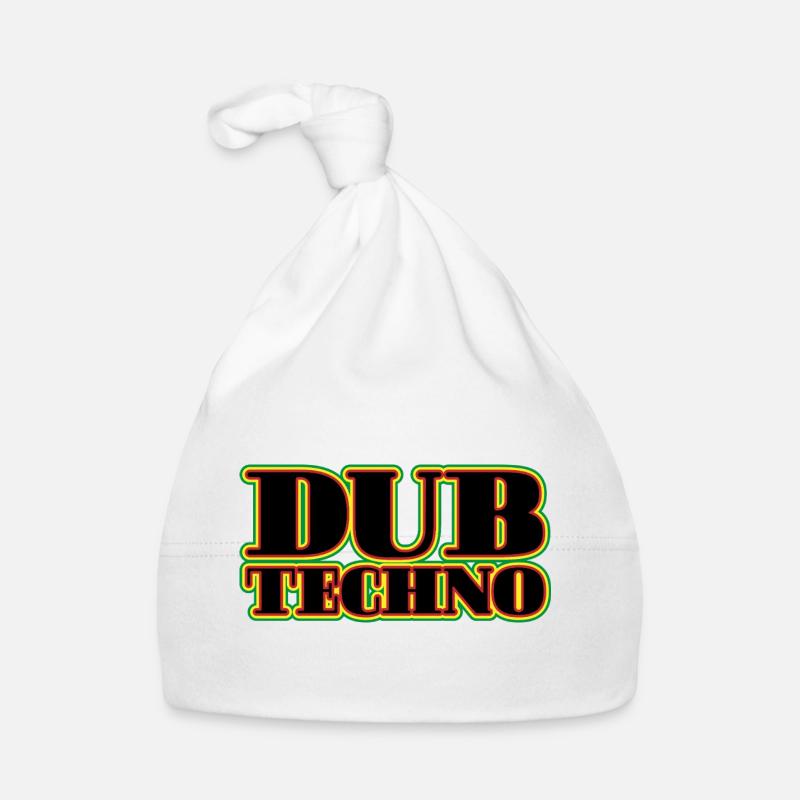 Dub Techno Neon Retro - Baby Bio-Mütze - Weiß