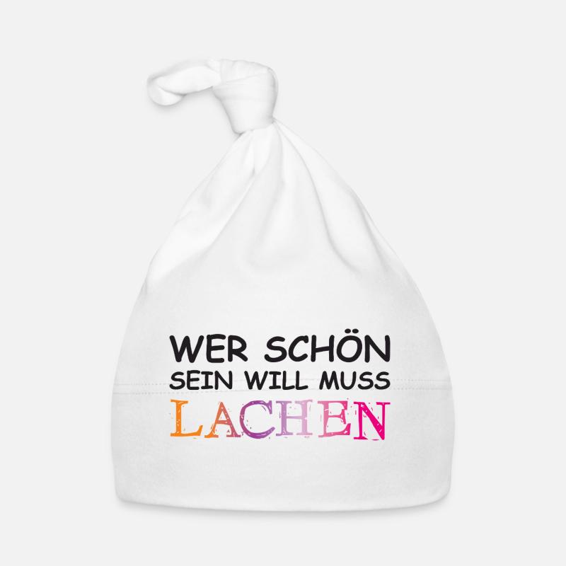 Wer schön sein will, muss lachen. Baby Bio-Mütze