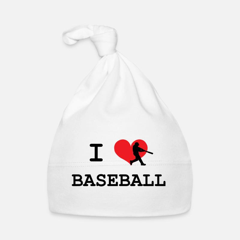 j'aime le baseball Bonnet bio Bébé