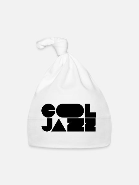 Logo jazz audacieux et cool - Bonnet bio Bébé - blanc - Devant