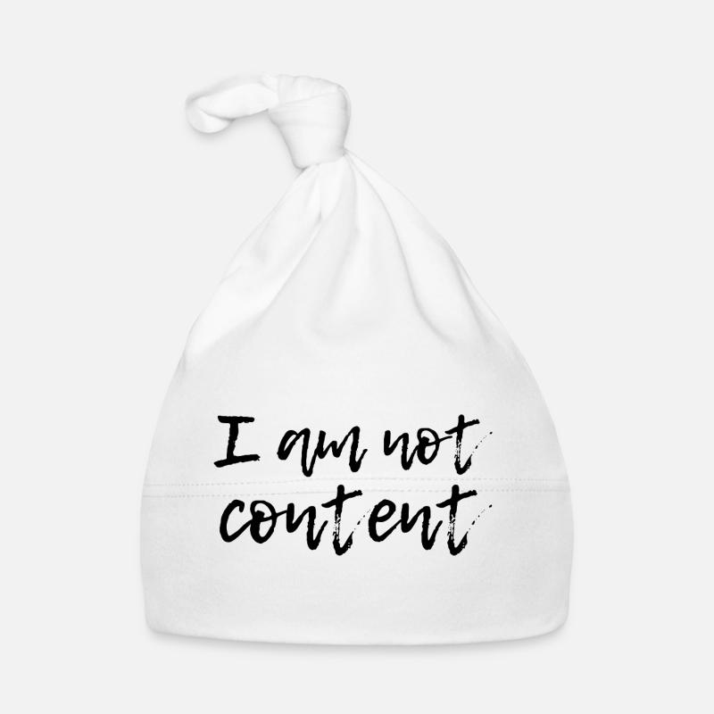 I Am Not Content - Emotional Handwritten Script Baby Bio-Mütze