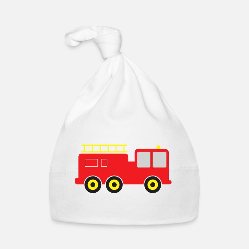 Feuerwehrauto Baby Bio-Mütze