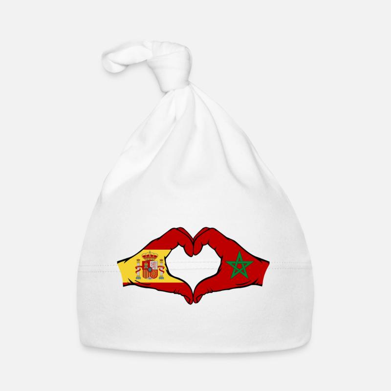 Mains du drapeau du Maroc de l’Espagne Bonnet bio Bébé
