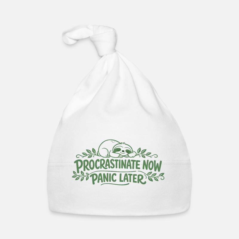 Parole paresseuse - Cadeau Procrastine maintenant Bonnet bio Bébé
