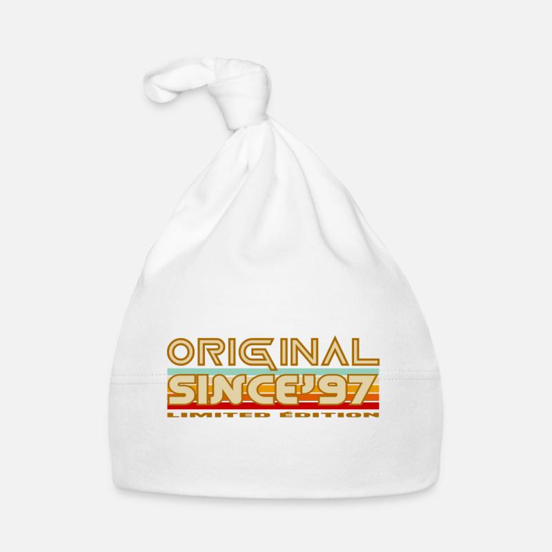 Original Since 97 Retro Stripe Logo Bonnet bio Bébé