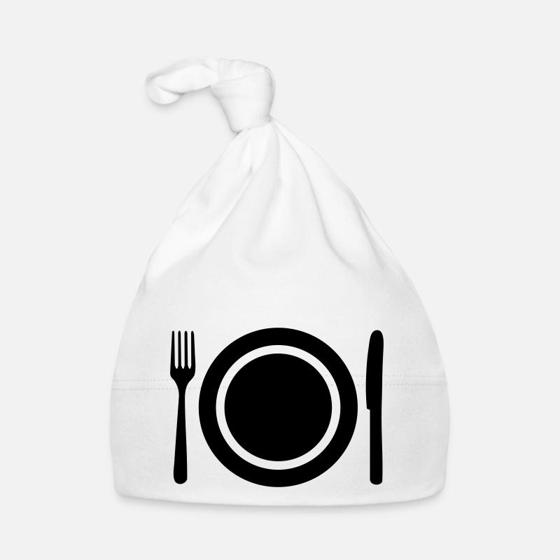 Teller und Besteck Baby Bio-Mütze