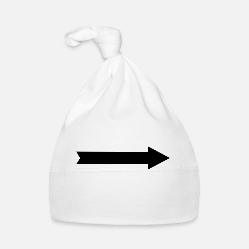 Pfeil gerade - Baby Bio-Mütze - Weiß