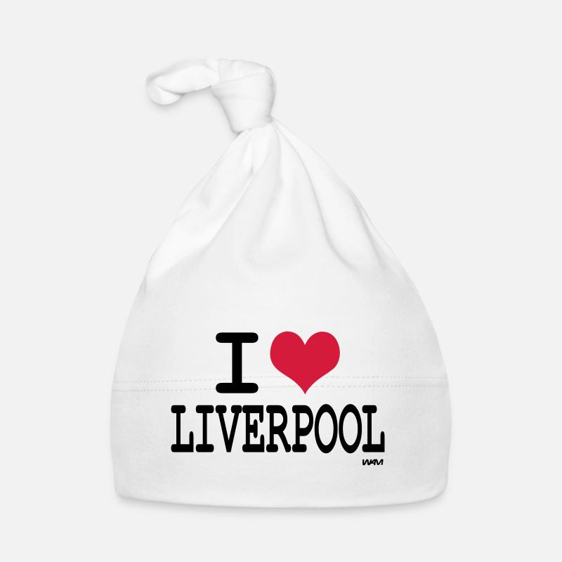 j'aime liverpool par wam - Bonnet bio Bébé - blanc