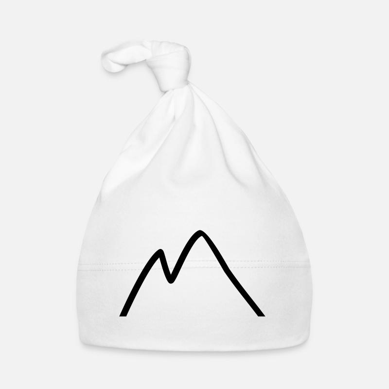 Bergspitzen - Baby Bio-Mütze - Weiß