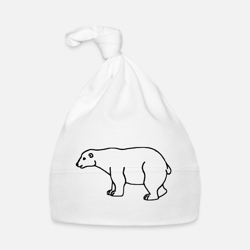 A polar bear Organic Baby Cap
