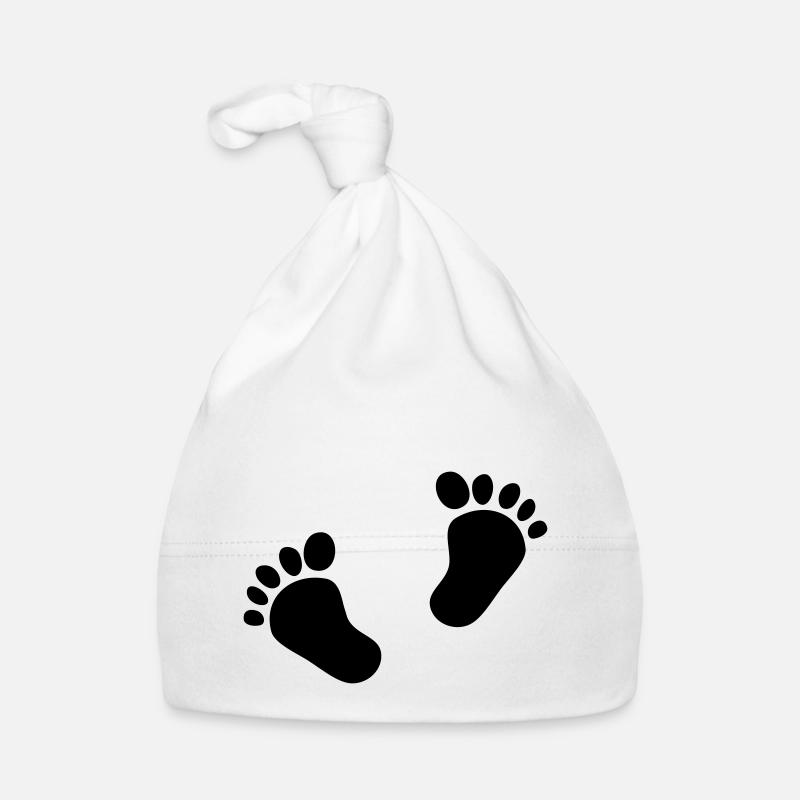 Deux pieds de bébé 2 pieds de bébé empreintes enfant mignon Bonnet bio Bébé