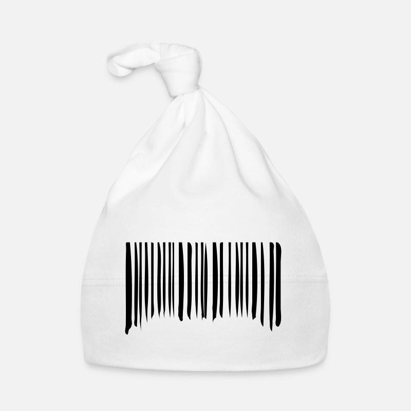 Barcode Striche Linien Gekritzelt Strichcode Scan Baby Bio-Mütze