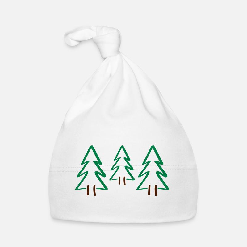 trees Christmas Organic Baby Cap