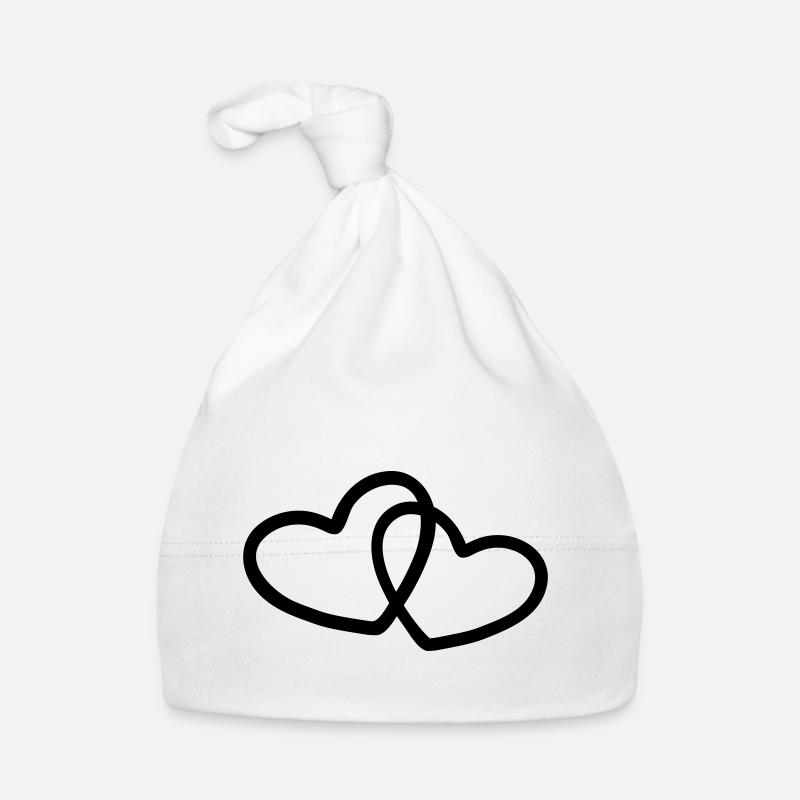 Two Hearts 1 Organic Baby Cap