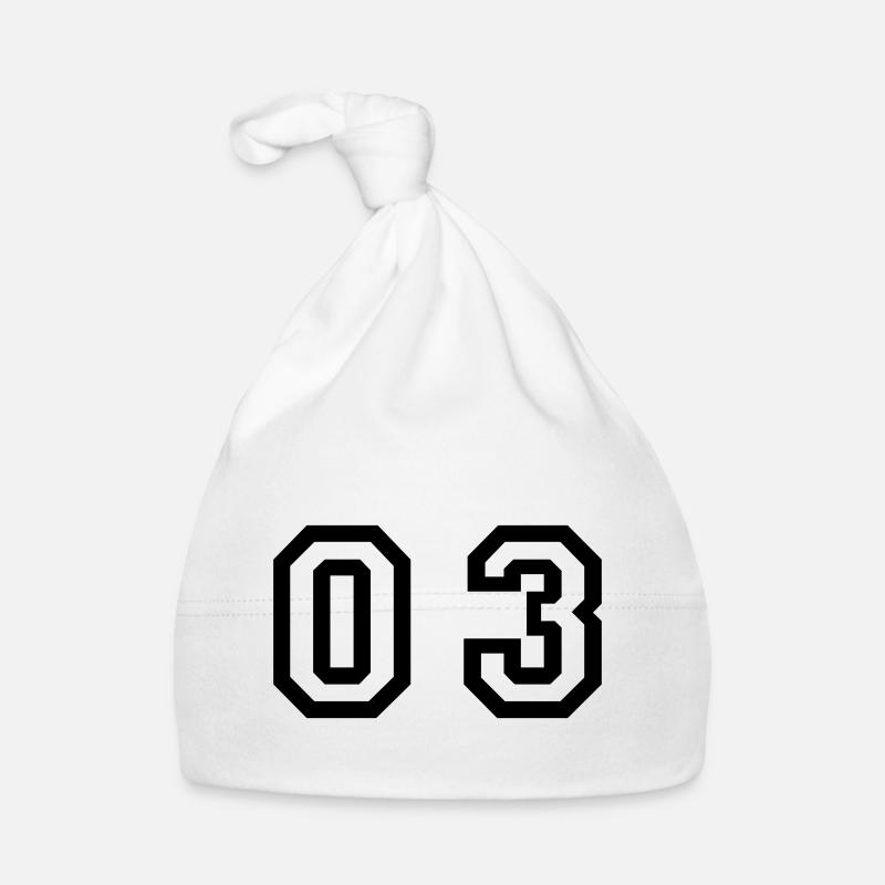 Nummer - 03 - null drei Baby Bio-Mütze