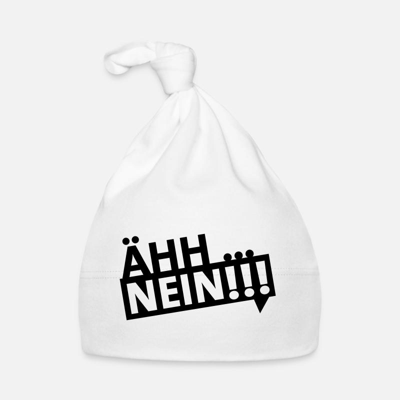 ähh … nein!!! (dh) - Baby Bio-Mütze - Weiß