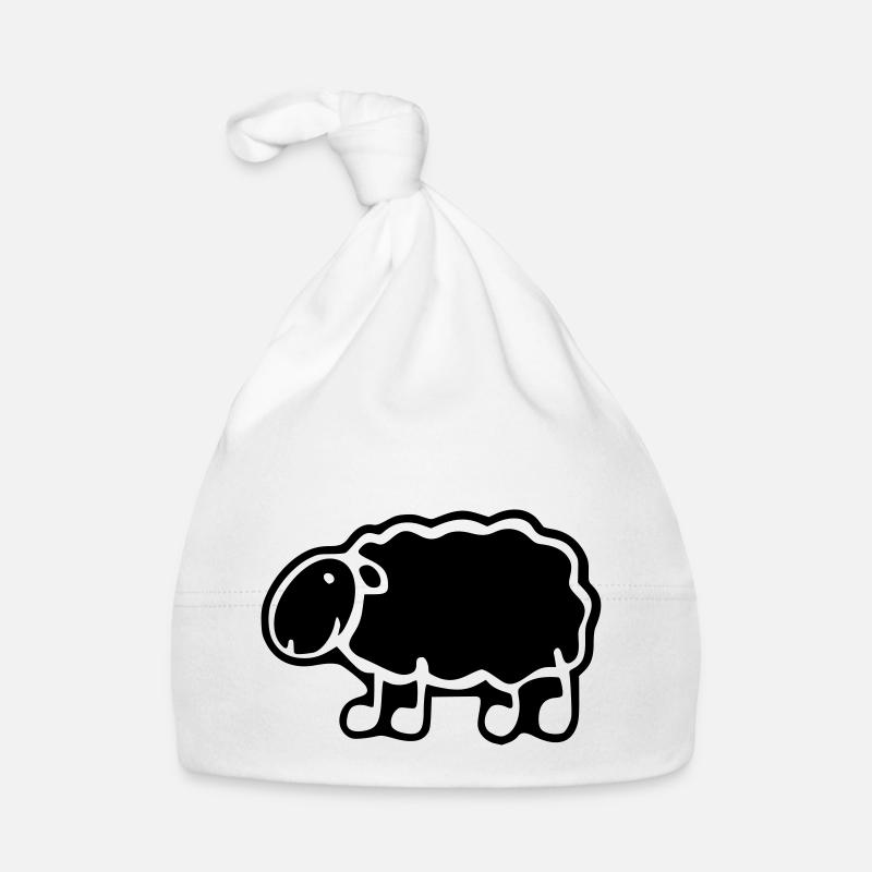 black sheep - Bonnet bio Bébé - blanc