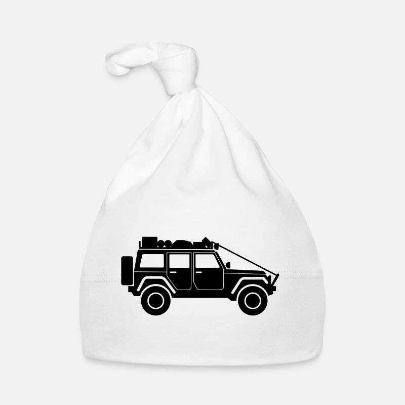 Jeep-Rubicon - Baby Bio-Mütze - Weiß