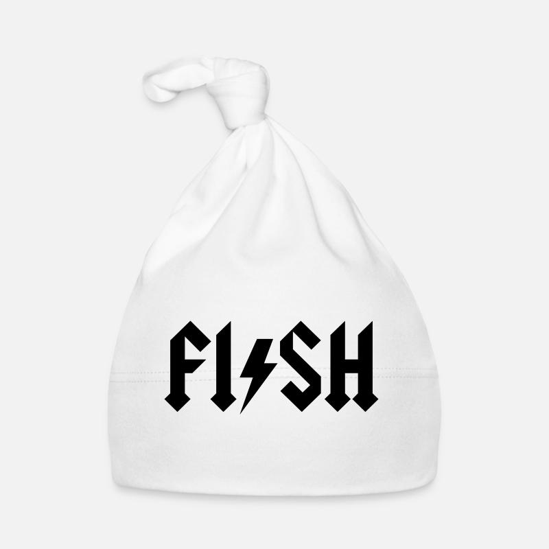 fish - Bonnet bio Bébé - blanc