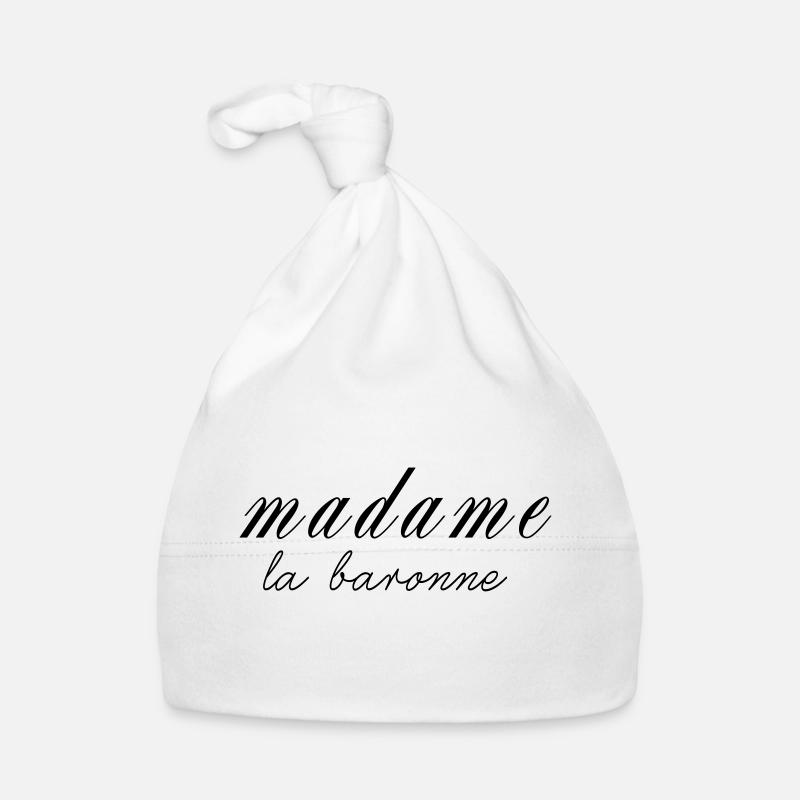 Madame la Baronne - Bonnet bio Bébé - blanc